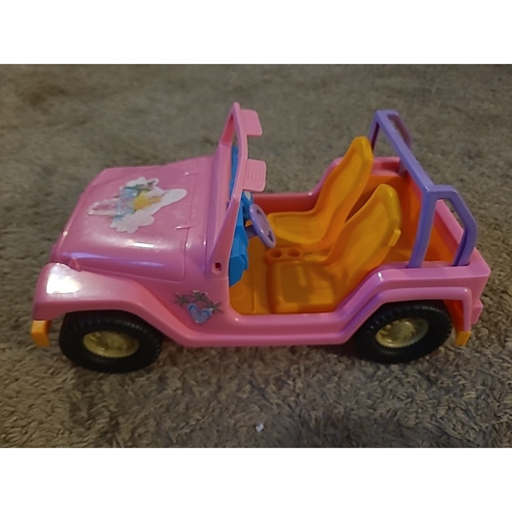 2008 Mattel Barbie Beach Party Cruiser Pink & Orange Jeep 2 Seater